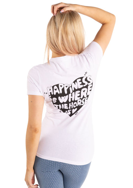 Slogan T-Shirt - White & Black