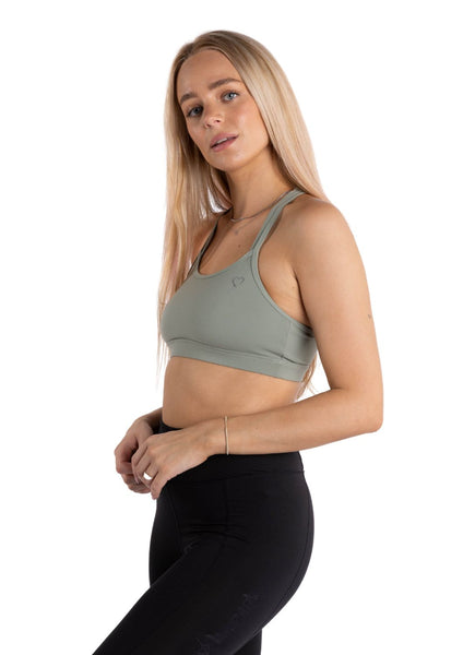 V Back Sports Bra - Sage