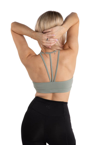 V Back Sports Bra - Sage