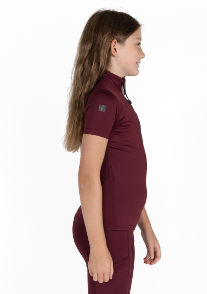 Junior Short Sleeve Base Layer - Wine