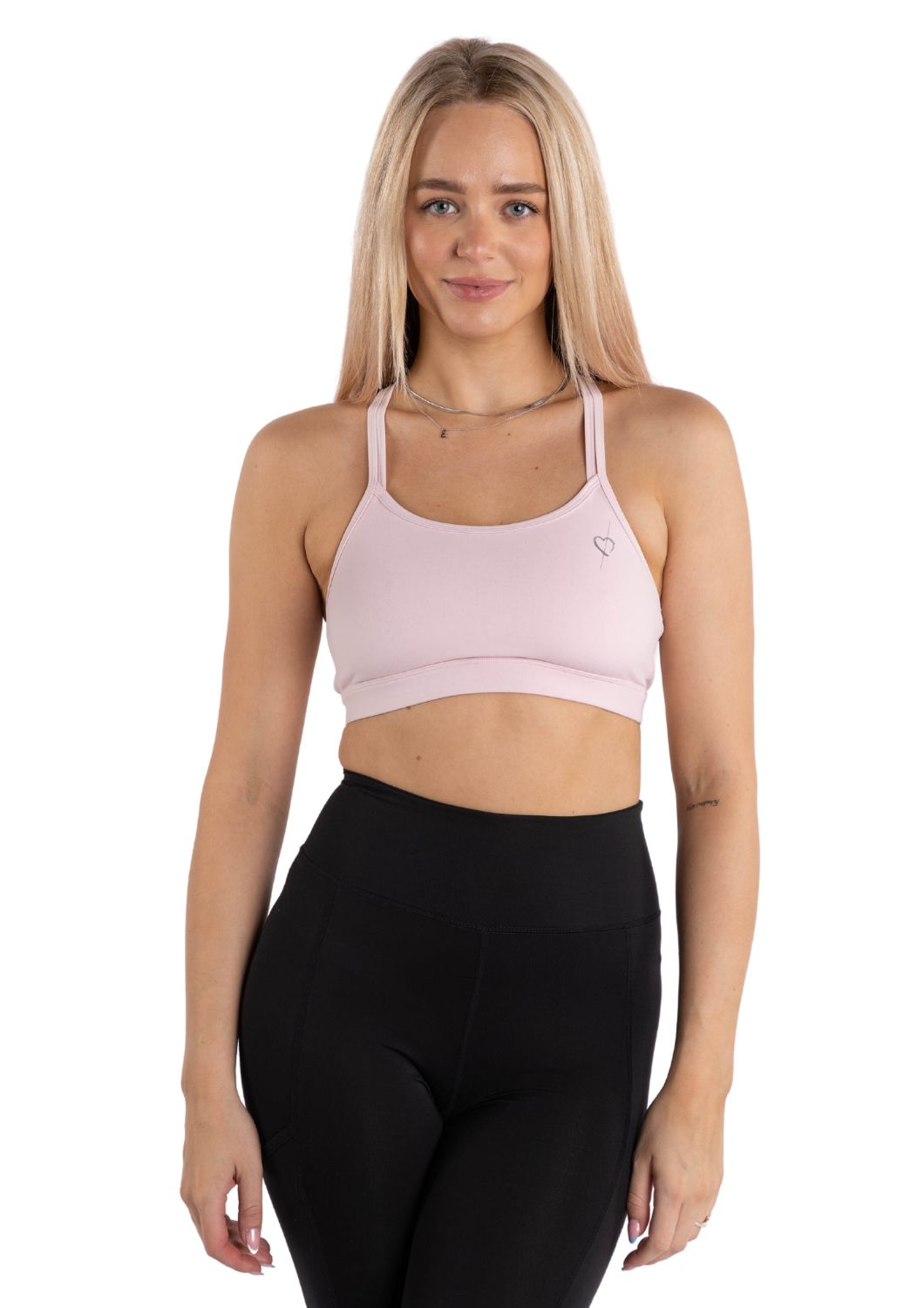 V Back Sports Bra - Pink