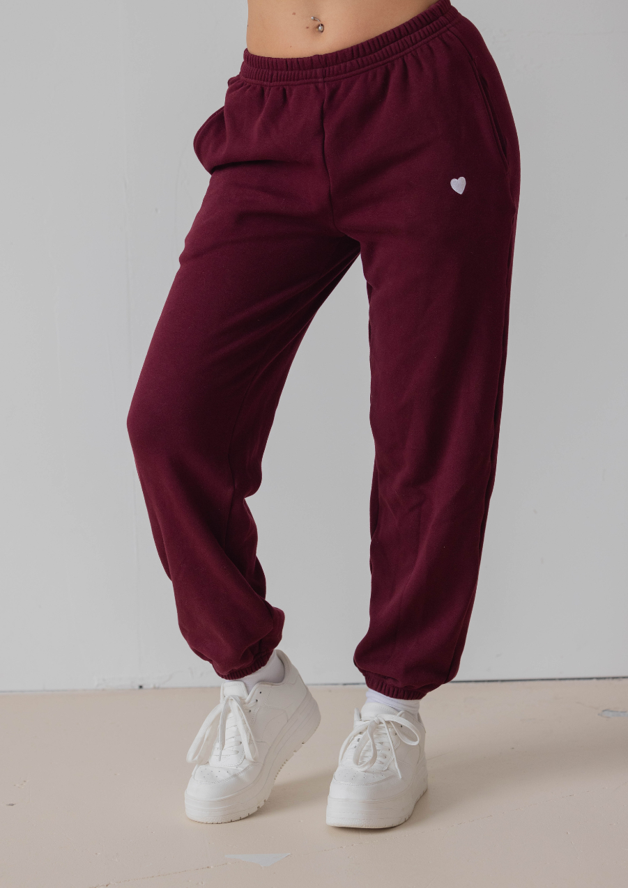 Maroon champion joggers shop