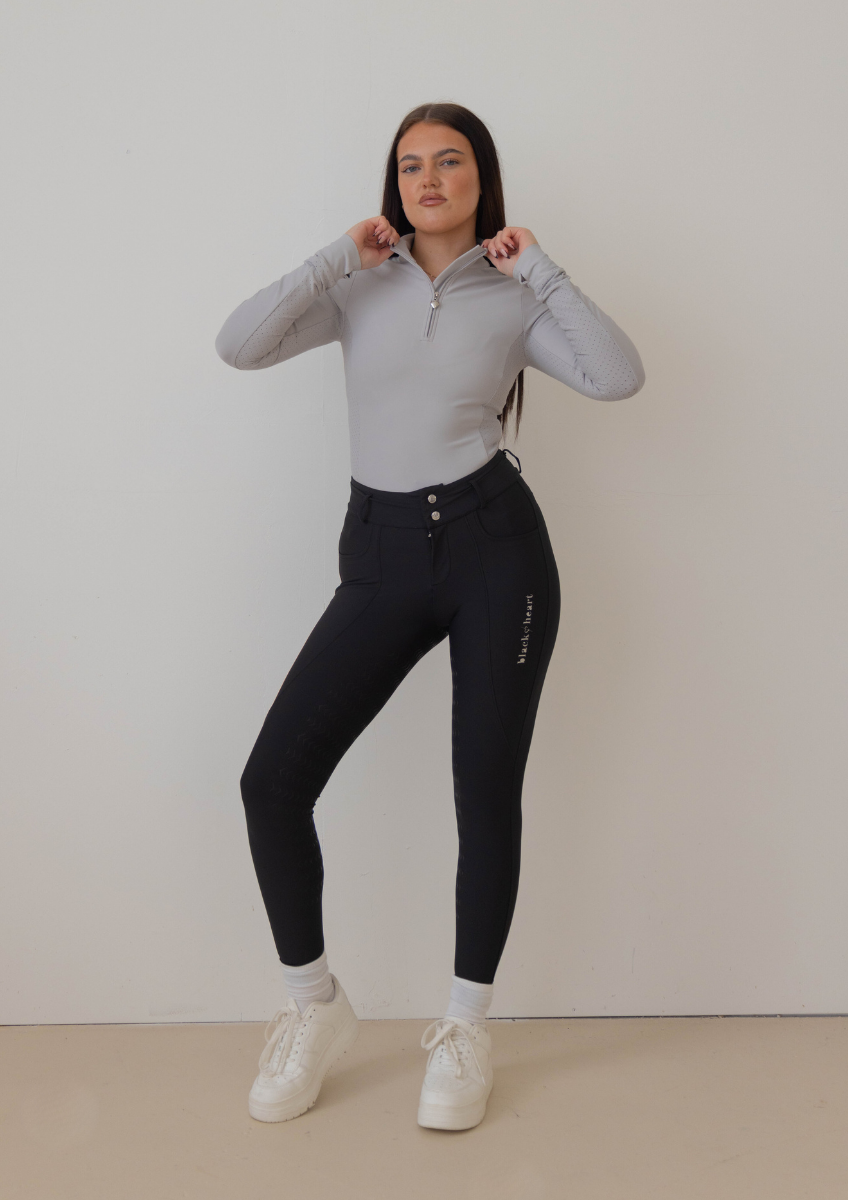 Grey Riding Base Layer AirTec Base Layer - Light Grey – Black Heart Equestrian