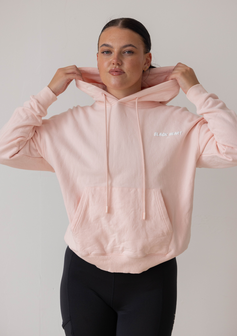 Bubble Print Hoodie Rose Pink
