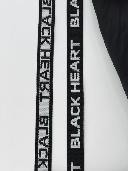 Padded Drawstring Backpack - Black